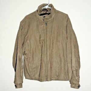 Vintage London Fog Jacket Mens M  Tan  Harrington  Zip Up 80s 90s